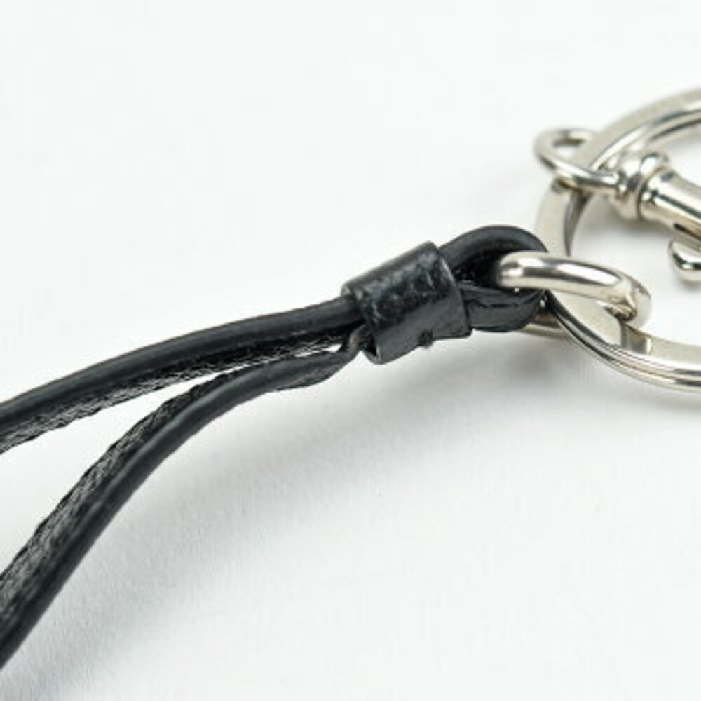 Balenciaga coin card case cash neck strap black leather key ring purse wallet - Picture 7 of 8